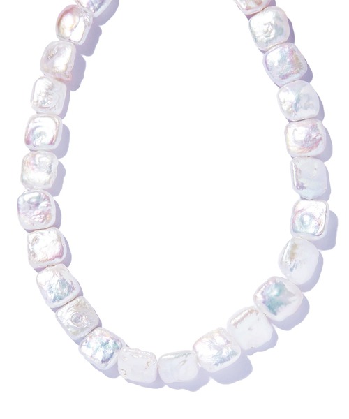 ネックレス 「les bon bon」cube pearl necklace/キューブ パール ネックレス BOB962 レディースの画像