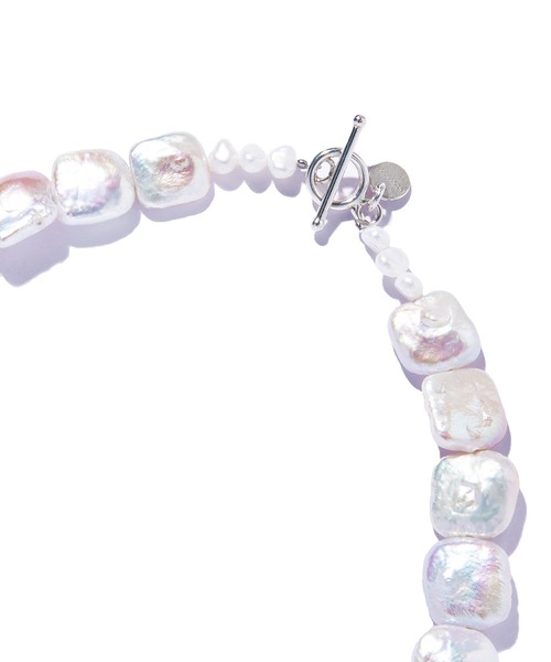ネックレス 「les bon bon」cube pearl necklace/キューブ パール ネックレス BOB962 レディースの画像