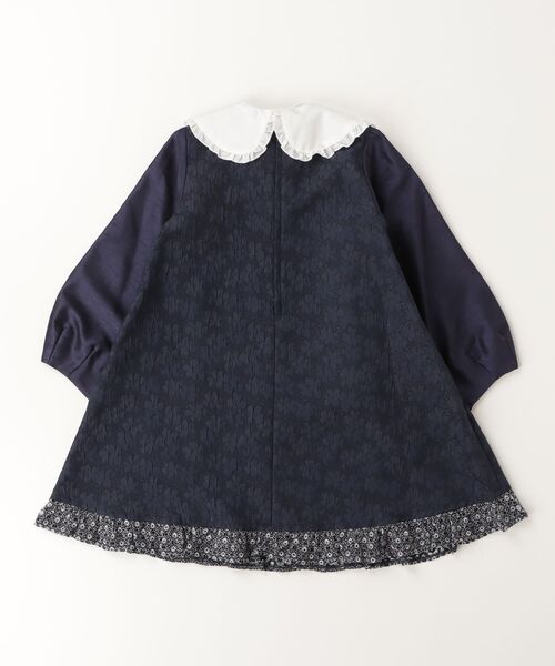 「nino」 「KIDS」長袖ワンピース 120cm ネイビー キッズ_画像2