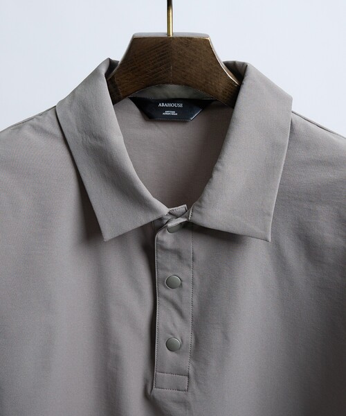 ABAHOUSE GRAY ポロシャツ 半袖 「セットアップ対応」360°ストレッチ