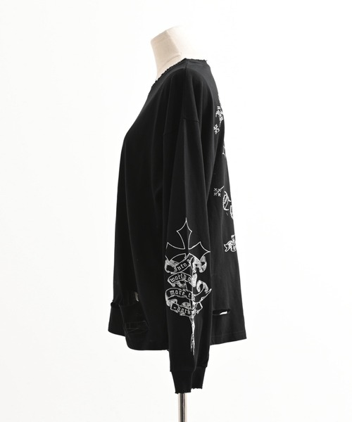 REFLEM（レフレム） tシャツ 「REFLEM/レフレム」クロスラインストーン