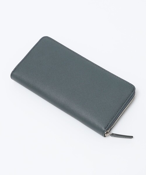 SHIPS 財布 SHIPS:「SAFFIANO LEATHER」 イタリアンレザー 長