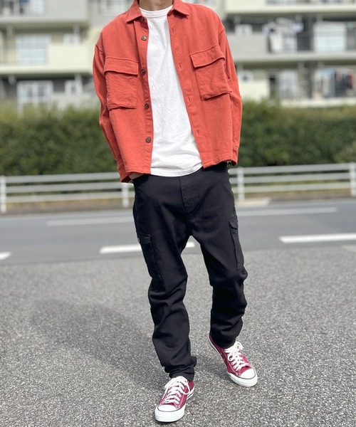 BEATJIVE カーゴパンツ ストレッチ ちょいサルエル テーパード