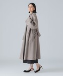 ノーカラーコート コート ラップガウン リバー...の詳細画像3