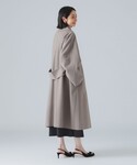 ノーカラーコート コート ラップガウン リバー...の詳細画像4