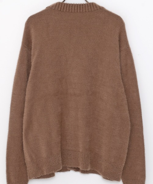 RAZZIS カーディガン 「RAZZIS/ラズイズ」Rロゴ刺繍フェザーヤーン