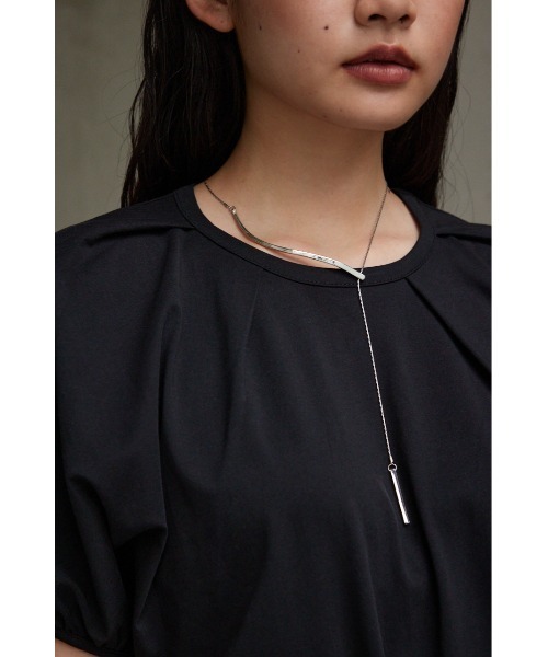 AZUL BY MOUSSY ネックレス スクエアメタルバーコンビネックレス 