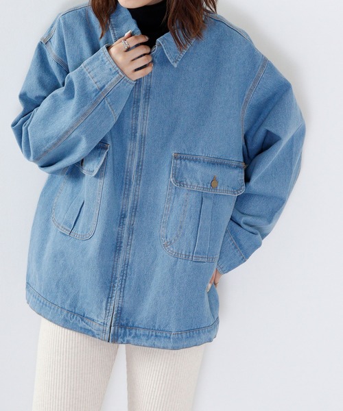 かぼちゃ　foufou デニムジャケット＆デニム FUBU フブ ジャケット アウター デニム ロゴ ワッペン 刺繍