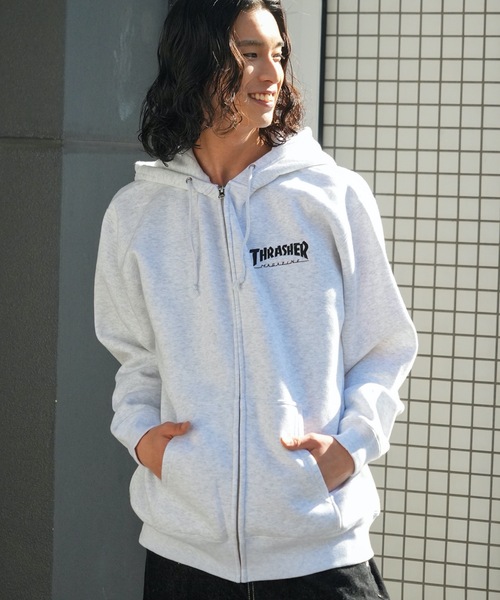 THRASHER（スラッシャー） パーカー HOMETOWN emb ZIP HOODIE SWEAT