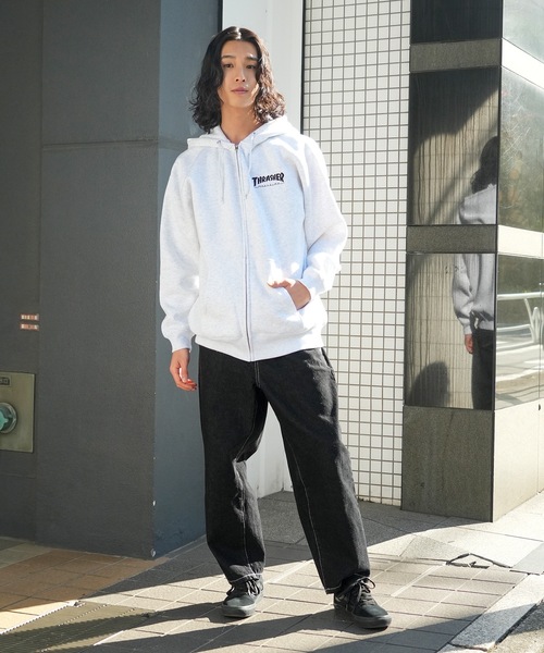 THRASHER（スラッシャー） パーカー 裏起毛 HOMETOWN emb ZIP HOODIE