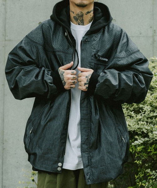 アディアム　ブルゾン　ジャンパー　ジャケット Subciety（サブサエティ） ブルゾン アウター DENIM DERBY JKT メンズ