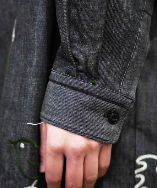 ohta シャツ 「ohta」 shisyu black denim shirts メンズ