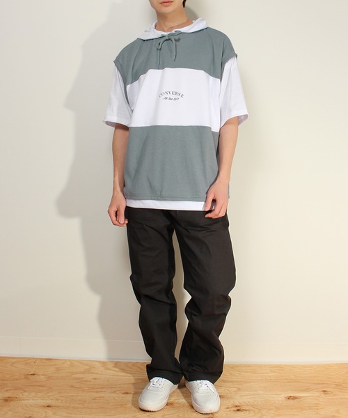 ArguECulturE ストリート 切替 レイヤード風 半袖Tシャツ 前後ちぎり脇切替半袖Tシャツ CHIGIRI CHS41-681 和柄 和風