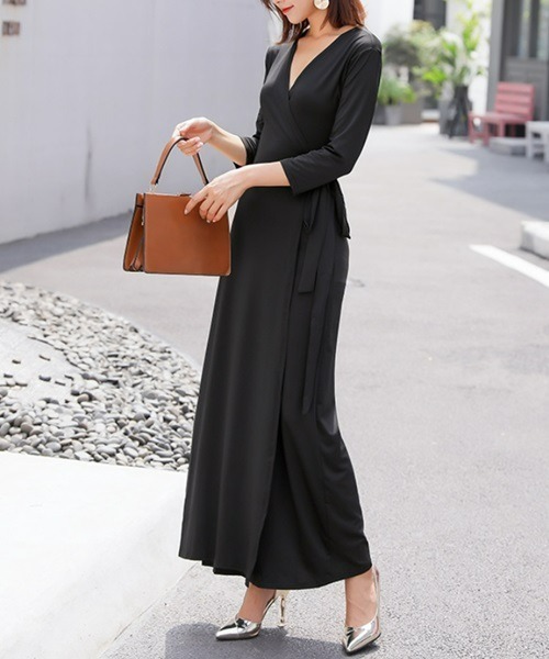 Ritomo De Ricco ワンピース SALE カシュクールラップワンピース