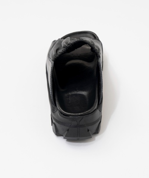 MAISON SPECIAL ブラック スライドサンダル MAISON SPECIAL サンダル 「UNISEX」「SPECIAL SHOES FACTORY