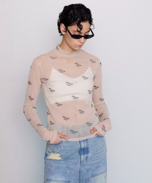 トップス BLESSING Flocky Print Turtleneck Tops MAISON SPECIAL tシャツ BLESSING Flocky Print Turtleneck Tops