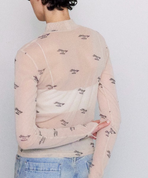 MAISON SPECIAL tシャツ BLESSING Flocky Print Turtleneck Tops