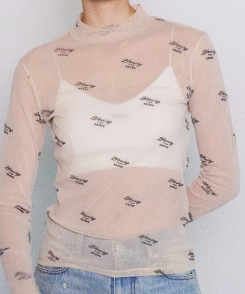 MAISON SPECIAL tシャツ BLESSING Flocky Print Turtleneck Tops