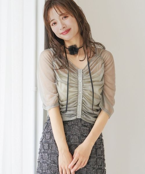 mysty woman tシャツ シャーリングラメシアートップス 140923