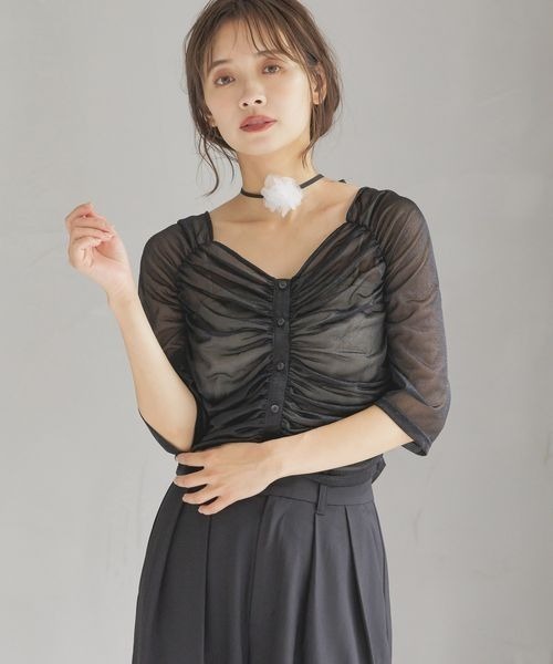 mysty woman tシャツ シャーリングラメシアートップス 140923