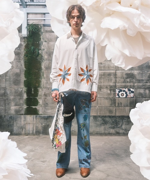 AMOK ハンドペイントデニムパンツ amok（アモク）の「HANDPAINT DENIM PANTS（デニムパンツ）」 - WEAR