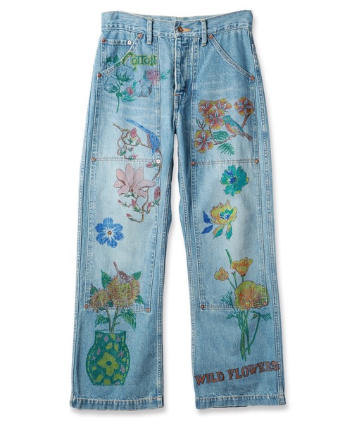 amok ジーンズ HAND-PAINT DENIM PANTS メンズ レディース