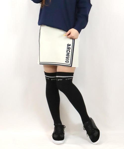 archivio ニットスカート　サイズ38 archivio スカート 「LADIES」ボックスラインニットスカート
