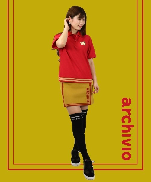 archivio ニットスカート　サイズ38 archivio スカート 「LADIES」ボックスラインニットスカート