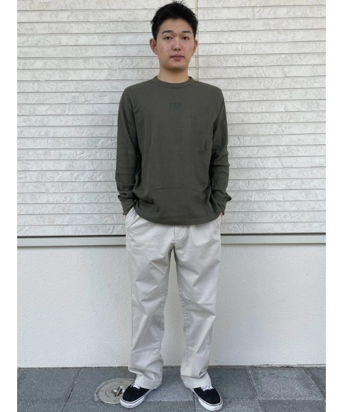 GAP tシャツ GAPロゴ ワッフルニット長袖Tシャツ メンズ