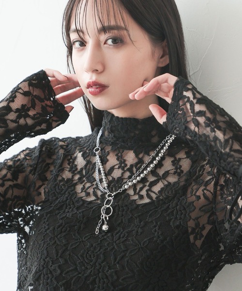 HARE（ハレ） ネックレス ボールミックスラリエットネックレス(HARE