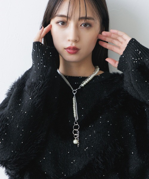 HARE（ハレ） ネックレス ボールミックスラリエットネックレス(HARE