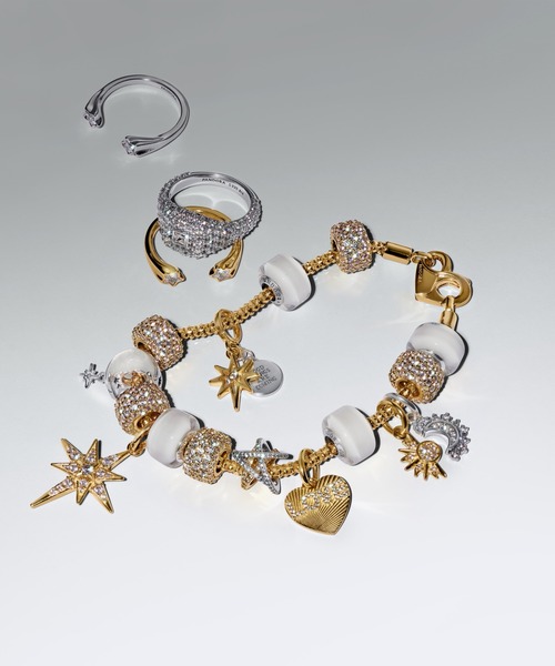 PANDORA チャーム スプリッタブル サン ＆ ムーン ダングル