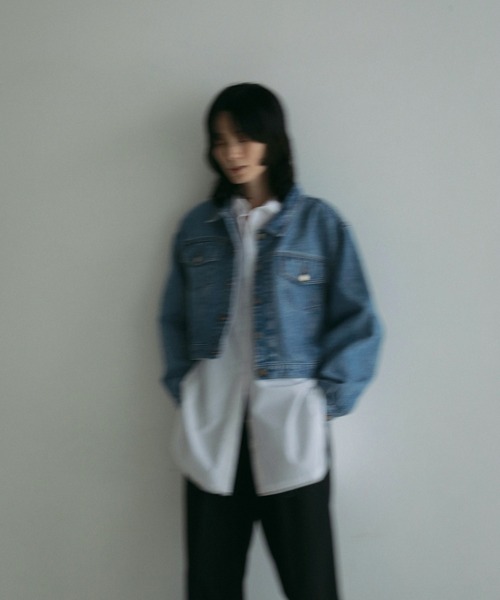 anuke（アンヌーク） ノーカラーコート コート Short Denim Jacket