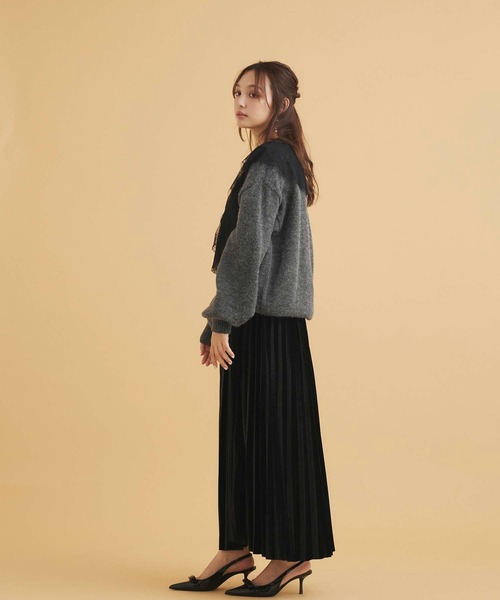 fifth（フィフス） ニット セーター アルパカタッチレースフリルカラー
