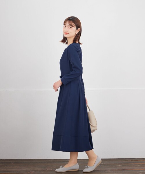 Tiaclasse ワンピース リボンベルトフレアワンピース : ZOZOTOWN Yahoo