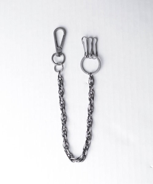 シルバー ツイストデザイン ウォレットチェーン NO WAY ウォレットチェーン /ツイストデザインウォレットチェーン