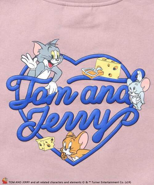 UK ダークブルートレーナーとハートロゴトレーナー SEQUENZ トムとジェリー HEART LOGO ハート スウェットパーカー 裏毛