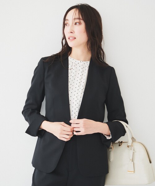 BEAUTY&YOUTH カットオフ カラーレス ジャケット　36 カットオフ カラーレス ジャケット