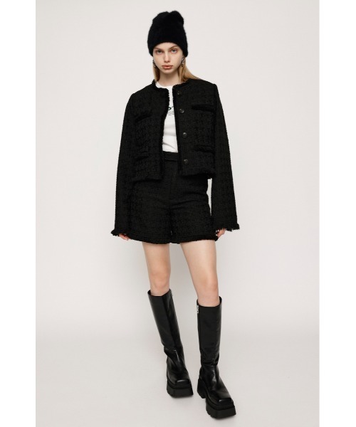 SLY ツイードジャケット　ブラック SLY（スライ） ツイードジャケット FREE ブラック レディース