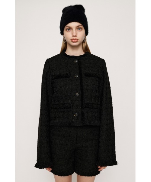 SLY ツイードジャケット　ブラック SLY（スライ） ツイードジャケット FREE ブラック レディース