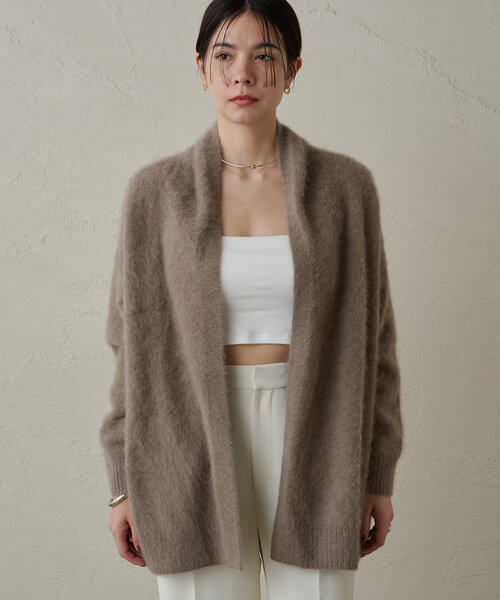 Loungedress（ラウンジドレス） 7分袖ニットカーディガン FREE