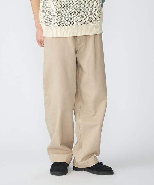 Stone  コットンパンツ SHIPS（シップス） ワイドパンツ パンツ SHIPS: ストーン ウォッシュ