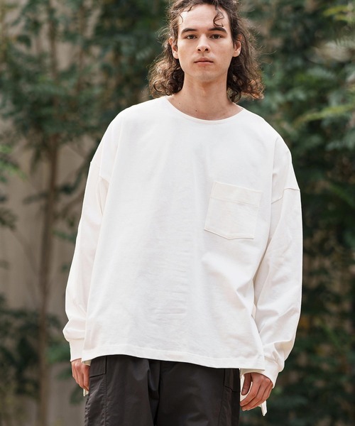 CAMBIO（カンビオ） tシャツ mlt5089-サイドスリットAラインロンT