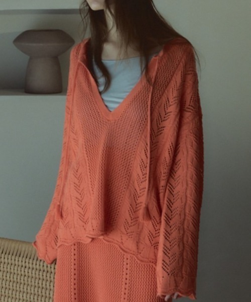 カーディガン Mill mesh knit ミルメッシュニット レディース