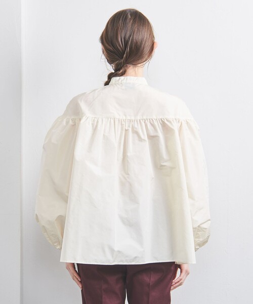 UNITED ARROWS ブラウス シャツ タフタ ボリュームギャザー