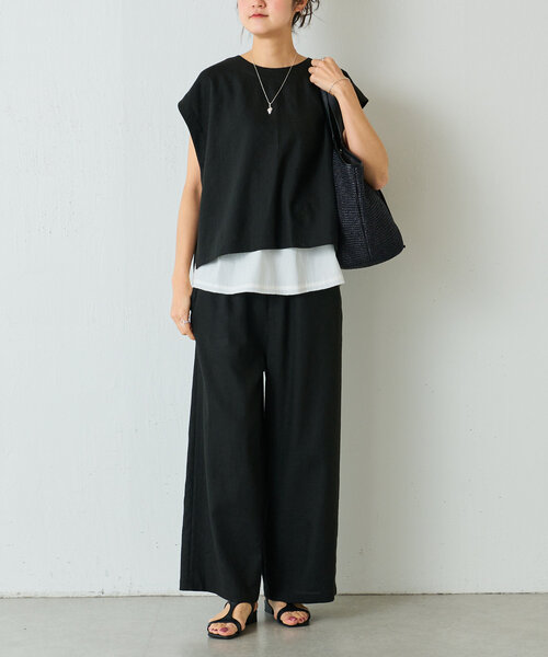 BEARDSLEY ブラウス シャツ リネンショートベスト レディース
