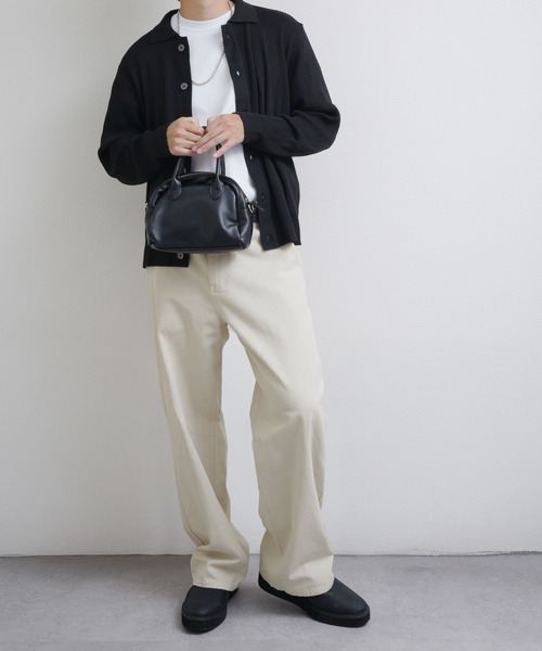 ZIP FIVE -White Line- ワイドパンツ チノパン 「White Line」 COTTON