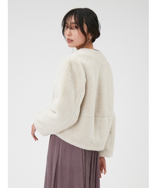 FRAY I.D」 ファーコート 1 ベージュ レディース FRAY I.D（フレイ