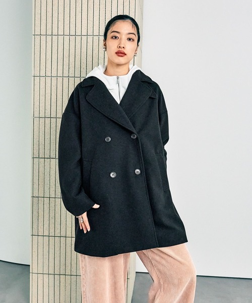 「LEPSIM」 チェスターコート FREE グレー レディース_画像3