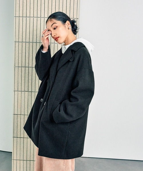 「LEPSIM」 チェスターコート FREE グレー レディース_画像4